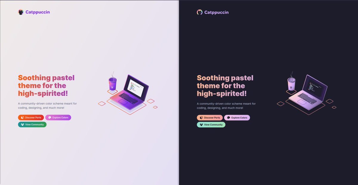 Catppuccin tweet media