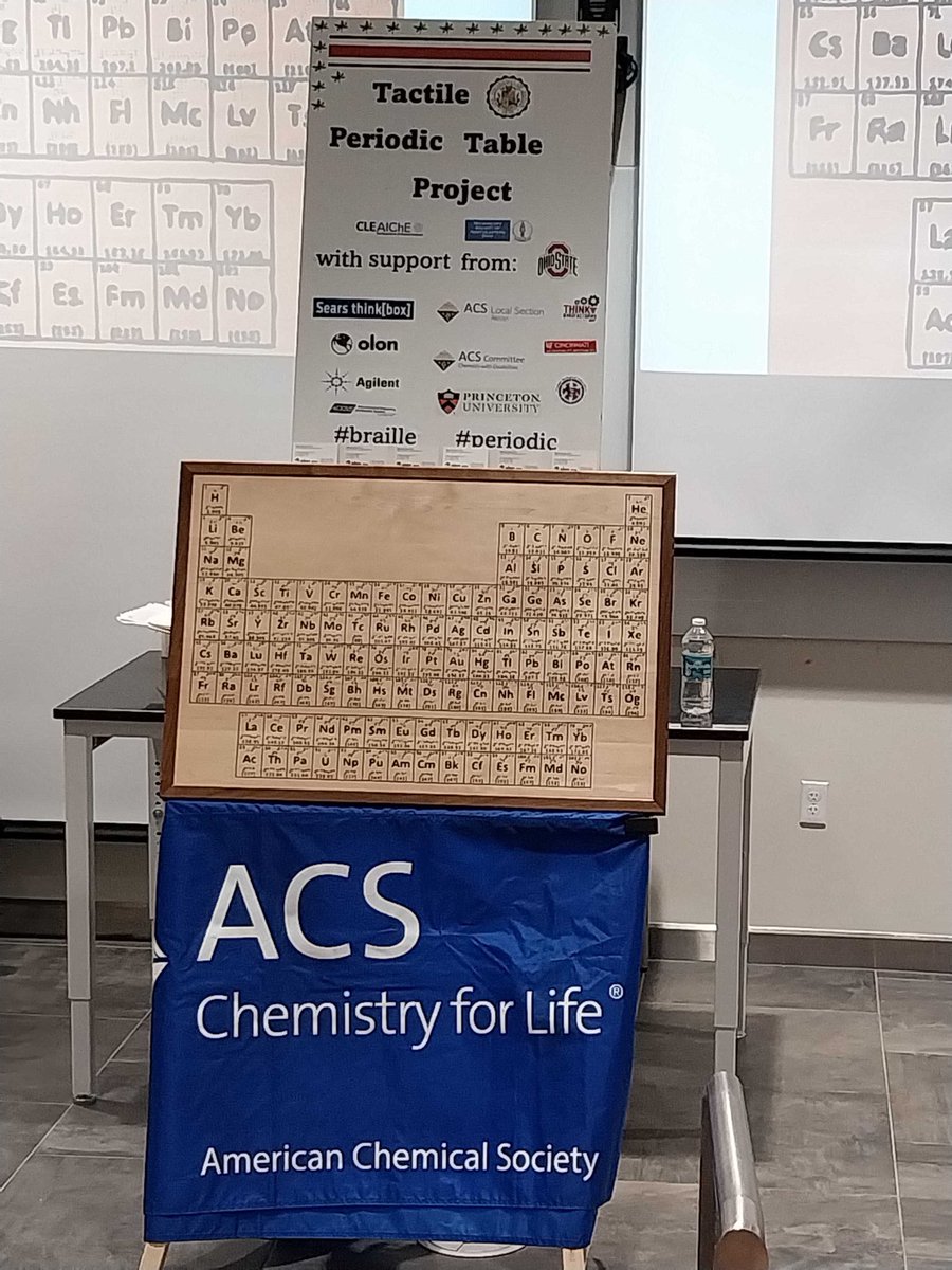 Last week @UFChemistry hosted a special seminar on the Tactile Periodic Table Project presented by Dr. Michael Fricke. This is an ongoing project supported by the @AmerChemSociety Committee on Chemists with Disabilities to raise awareness of what it takes for those 🧵 1/3