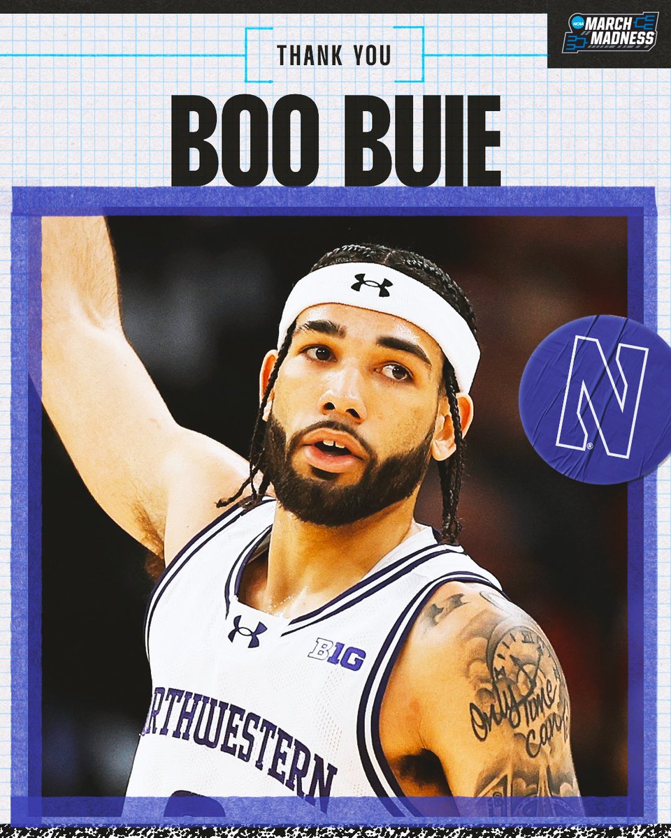 A legendary career with Northwestern comes to an end 👏 Thank you, Boo Buie 🙌