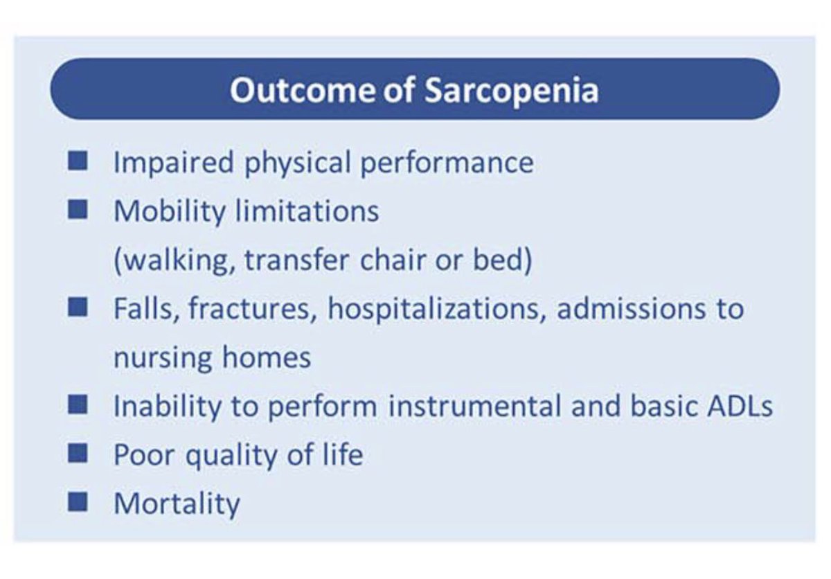 Definición conceptual de sarcopenia: Consenso Delphi de GLIS 2024.
Se aceptaron como componentes de la sarcopenia:
- Masa muscular
- Fuerza muscular 
- Fuerza muscular específica
El rendimiento físico deteriorado se aceptó como desenlace más que como componente de la sarcopenia.
