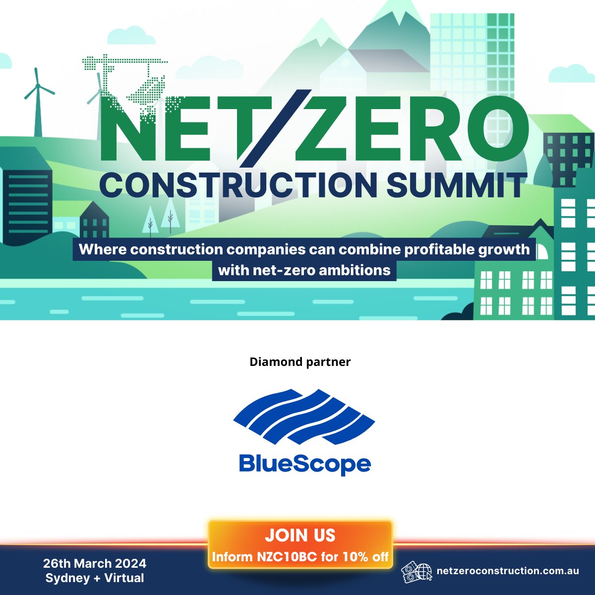 Come and see the Sustainability team on the @BlueScopeaus stand at the #NetZeroConstructionSummit taking place 26th March. #BlueScopeaus are a diamond partner of the summit this year.
Download agenda spr.ly/6012ZH7lw
#netzeroconstruction #netzero #sustainableconstruction