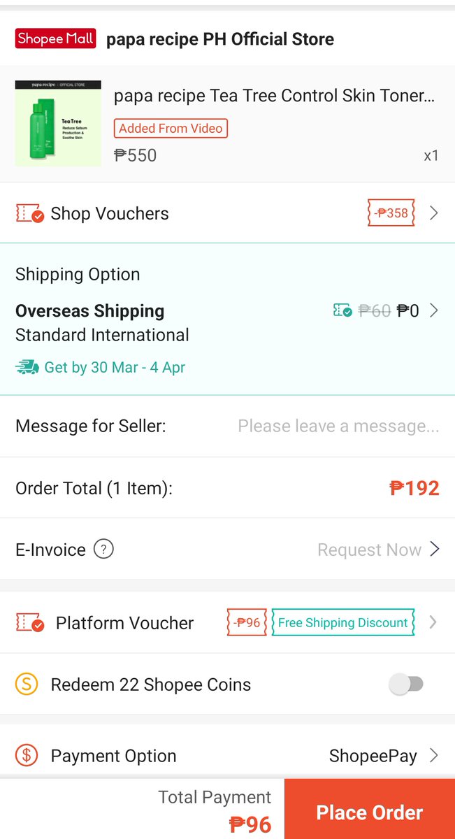 Papa Recipe Products 
Tea Tree Toner ₱96 only
ph.shp.ee/o7290ej?smtt=0…