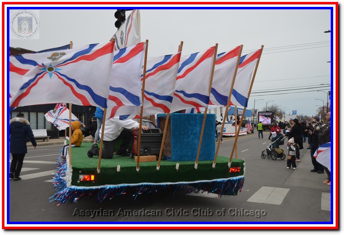 AssyrianCivic's tweet photo. Assyrian American Civic Club of Chicago partakes in the Assyrian New Year Parade with its own float on Sunday, March 24, 2024. https://t.co/jPbBRLQgEd