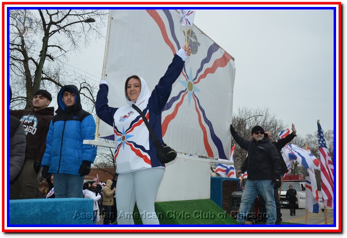 AssyrianCivic's tweet photo. Assyrian American Civic Club of Chicago partakes in the Assyrian New Year Parade with its own float on Sunday, March 24, 2024. https://t.co/jPbBRLQgEd