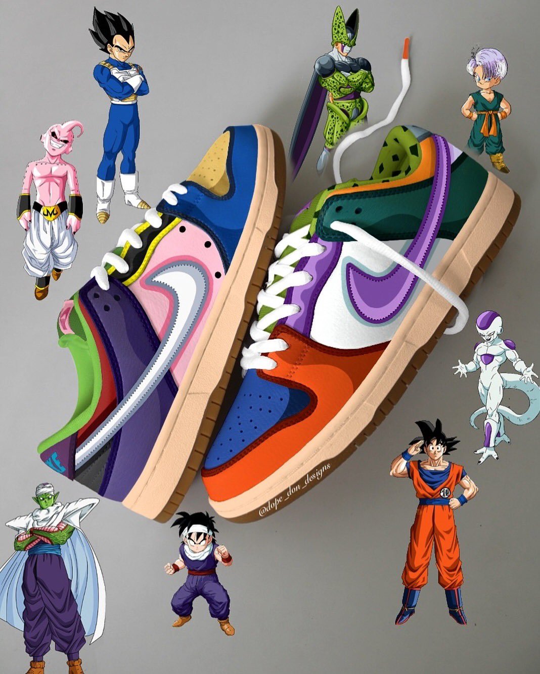 KicksFinder on X Dragon Ball Z x Nike SB Dunk Low What The IG dope don designs https t fVISwCr8Qb X