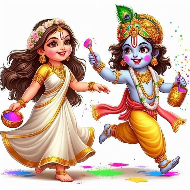 AKDeshdoot's tweet photo. May your Holi is filled with sweet moments, blessings, happiness and celebrations. May Radha Rani and Lord Krishna bless you &amp; your family. https://t.co/6QCDffbdsE