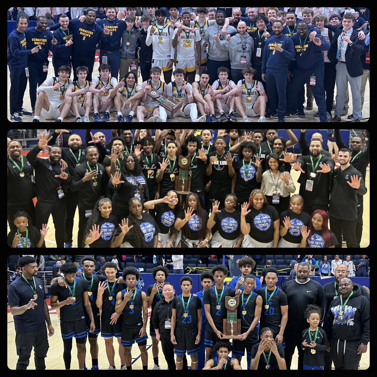 Northeast Ohio claims three state championships in Dayton today! Make that seven in two years. 🏆 🔥 D-1: St. Ignatius D-3: Lutheran East D-4: Richmond Heights @NEOSportsInside
