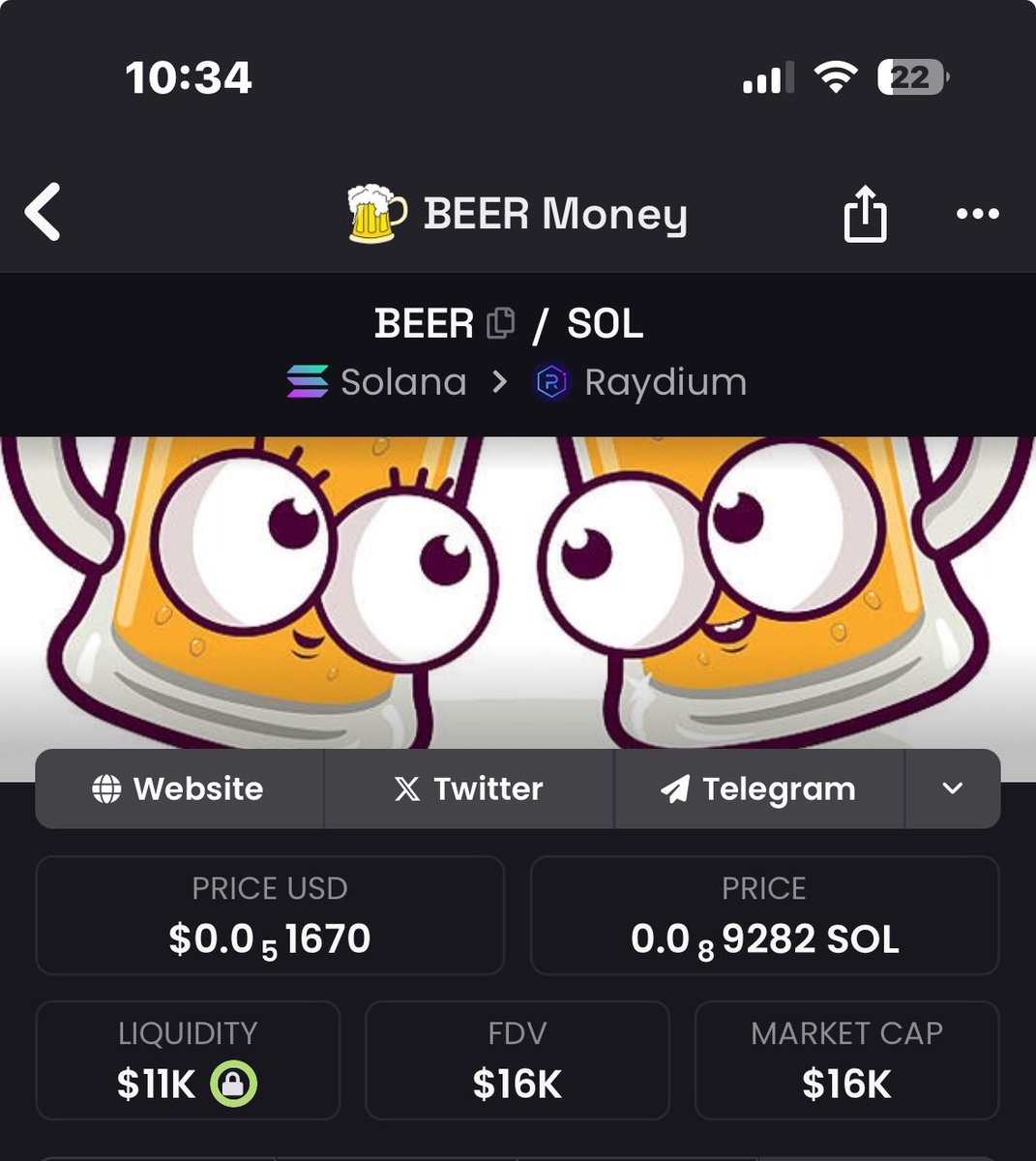 Let’s finish off the night with some $beer shall we?! 🍺

Got some $beer. Will u have drink with me?! 

t.me/BeerMoneySOLANA

TUWerkhowuCRm5SRbDAQS1144k8oFxtPAvcBrXahmZG