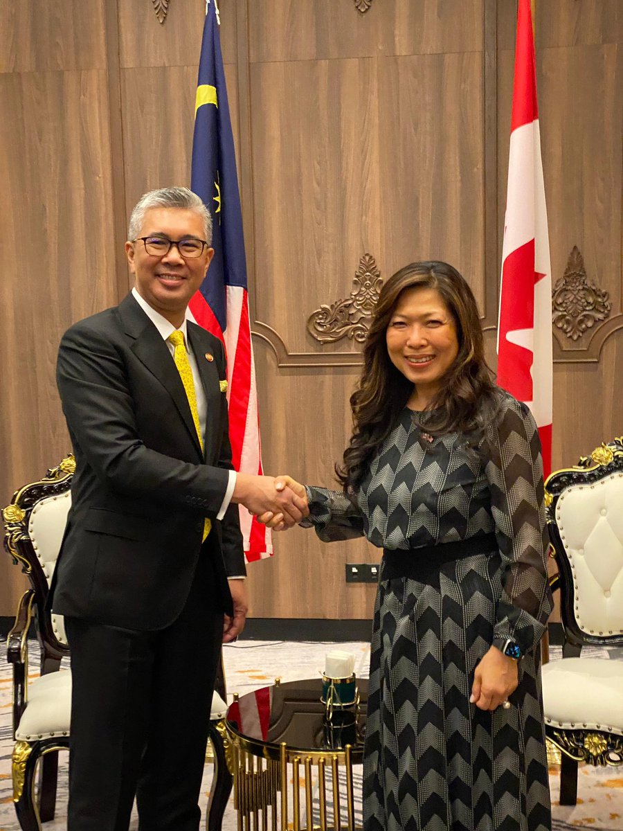 Canadian Minister of Export Promotion,International Trade&Economic Development Mary Ng met Malaysian Minister of Investment,Trade&Industry Tengku Zafrul earlier today, before official launch of the Team Canada Trade Mission to Malaysia! #GoTeamCanadaTrade #Malaysia #TradeMissions