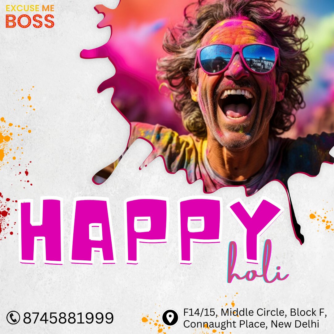 #ExcuseMeBoss Celebrating the vibrant festival of Holi with friends and family! 🎉🌸 
📞 +918745881999
Call Us For Reservations 📷

#ExcuseMeBoss  #HoliVibes #FestiveFun #ColorfulMemories #delhi #cp.