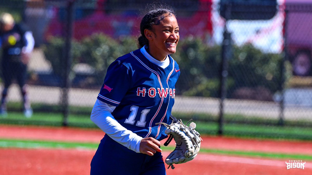 🥎 | That's 5️⃣ in a row @HUBisonSoftball defeats the SC State Bulldogs 7-0 in the series finale for the SWEEP! Softball is back in action on Friday, March 29th when they face UMES in a doubleheader starting at 1 PM. #BleedBlue