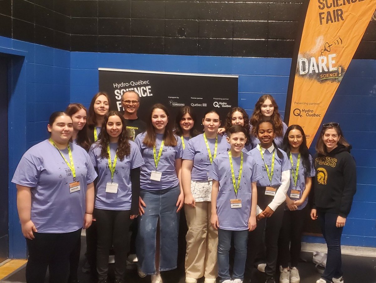 The Montreal Regional Science & Technology Fair started today, Sunday, at Laval Sr. High School. PCHS is represented by 12 students who are showcasing a total of 8 projects. We wish them success! #pchs #pfdscomm #pcpride #lbpsb