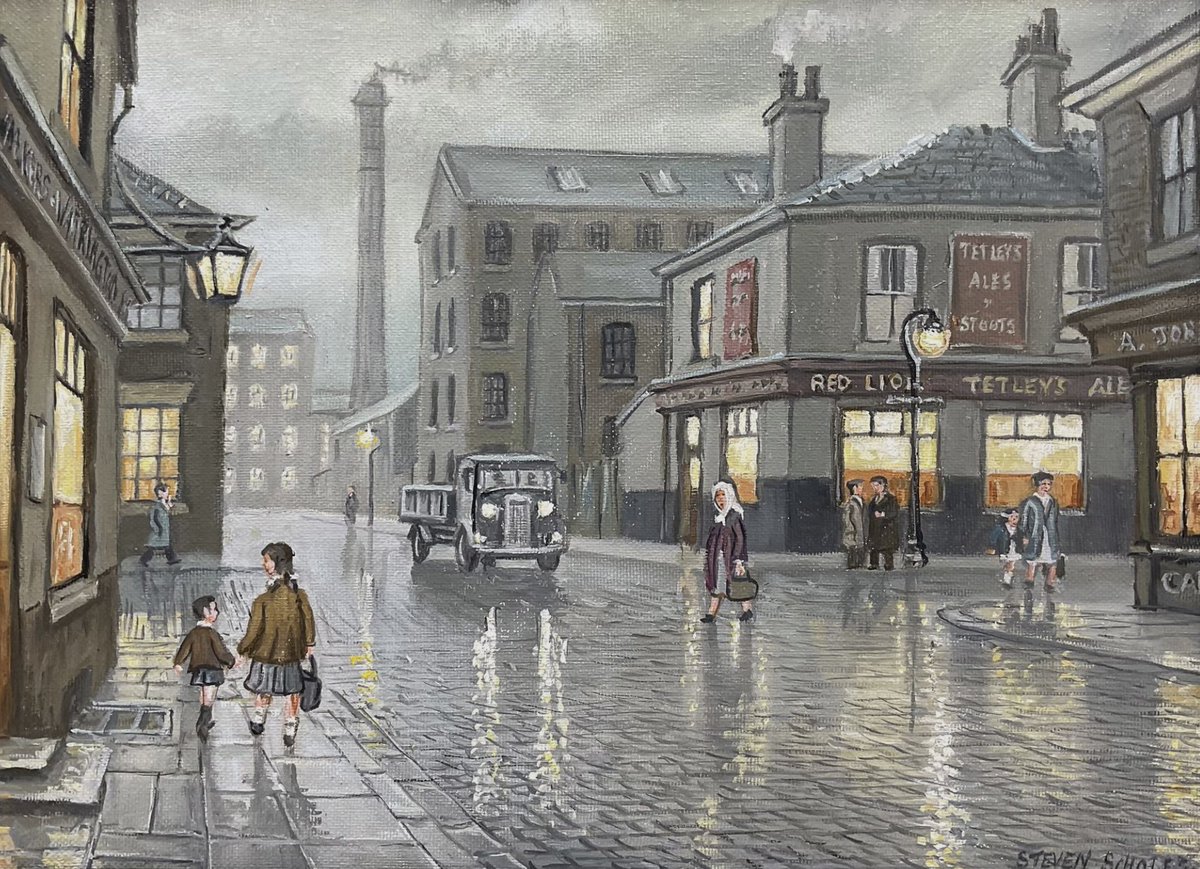 Florin Street, Salford (Oil on Canvas) by Steven Scholes
(b. 1952) #Art #OilPainting