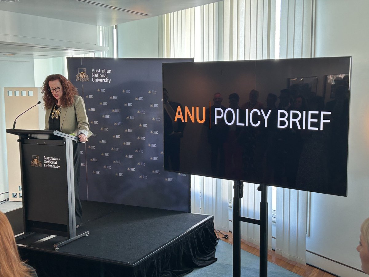 ⁦@ourANU⁩ first female Vixe Chancellor ⁦@feraldata⁩ launching ANU Policy Brief in a room at Parliament House need after Australia’s first federal female parliamentarian - Edith Cowan. ⁦@ANUAgrifood⁩