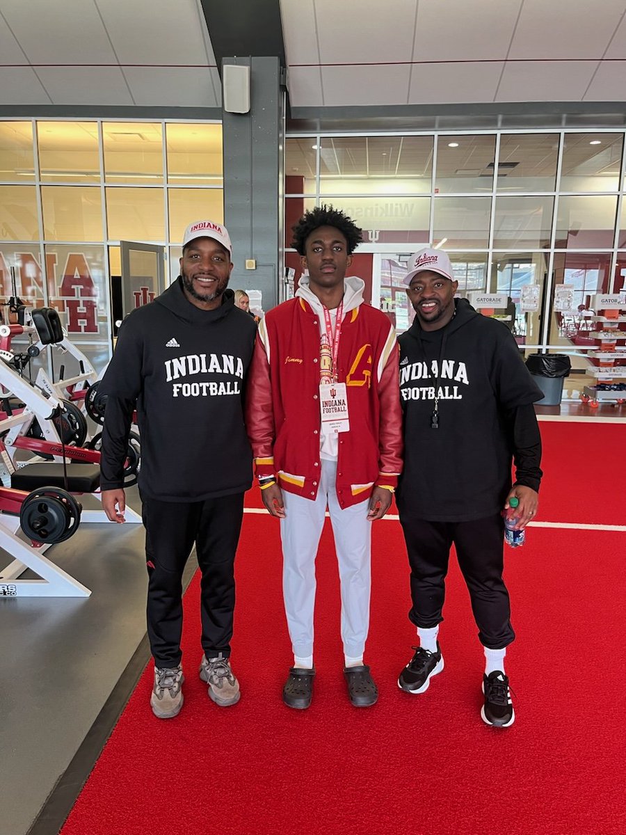 Thank you for the opportunity to see spring practice @IndianaFootball. My dad and I had a great time. @FootballAndrean @CoachOlaAdams @CoachOjong @CCignettiIU @AllenTrieu