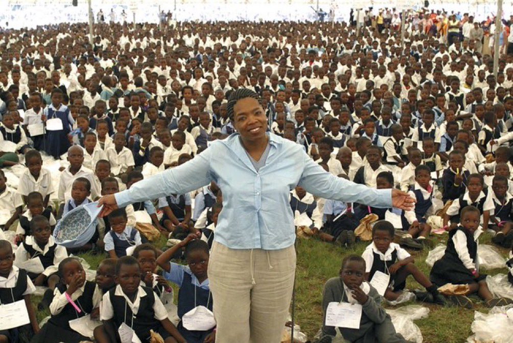 What happened to these African kids behind Oprah?