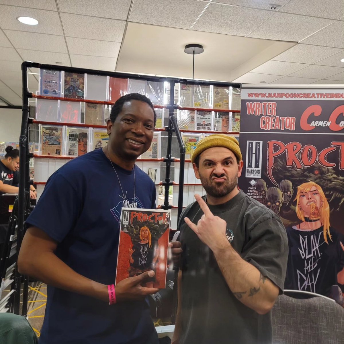 Had a great time at the @njcomicstop Comic Book Expo Finally was able to meet #ChrisCondon & #CarmenCosta in person, and we'll be planning some fun things with them and others later this year! #IndieComics #Comics #ComicBooks #FinalBossComics #FinalBoss