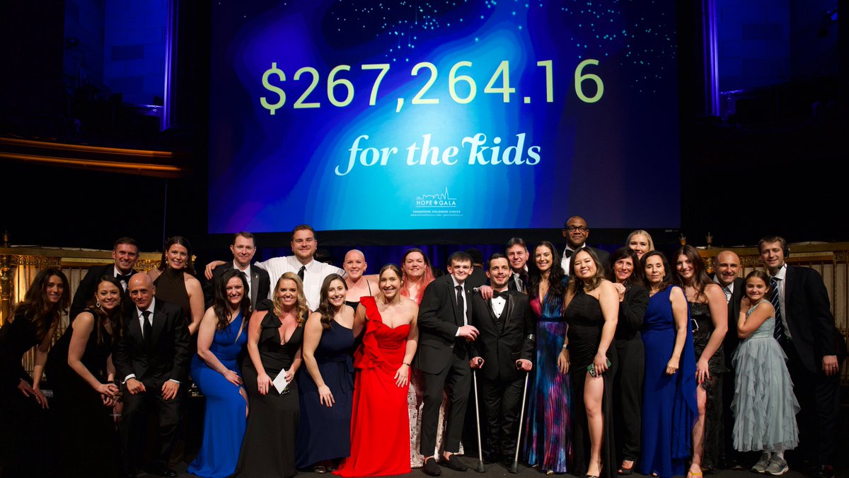 Hope empowers strength, and that’s precisely what Four Diamonds kids battling cancer require. 💛 Thank you to everyone who contributed, volunteered and participated in @NYCHopeGala this year. Together, they raised an incredible $267,264.16 #ForTheKids! 👏 #PartnersInTheFight