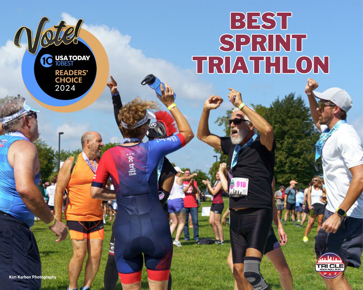 Get those votes in!! They really do matter!! Let's get Tri CLE to get the votes for the Best Sprint Triathlon on the USA TODAY 10Best list!

Voting ends tomorrow at 11:59 AM! 

10best.usatoday.com/awards/travel/…

#TriCLE #RockRollRun #10Best