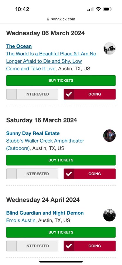 Show list for 2024 looking solid af right now. So many others not pictured