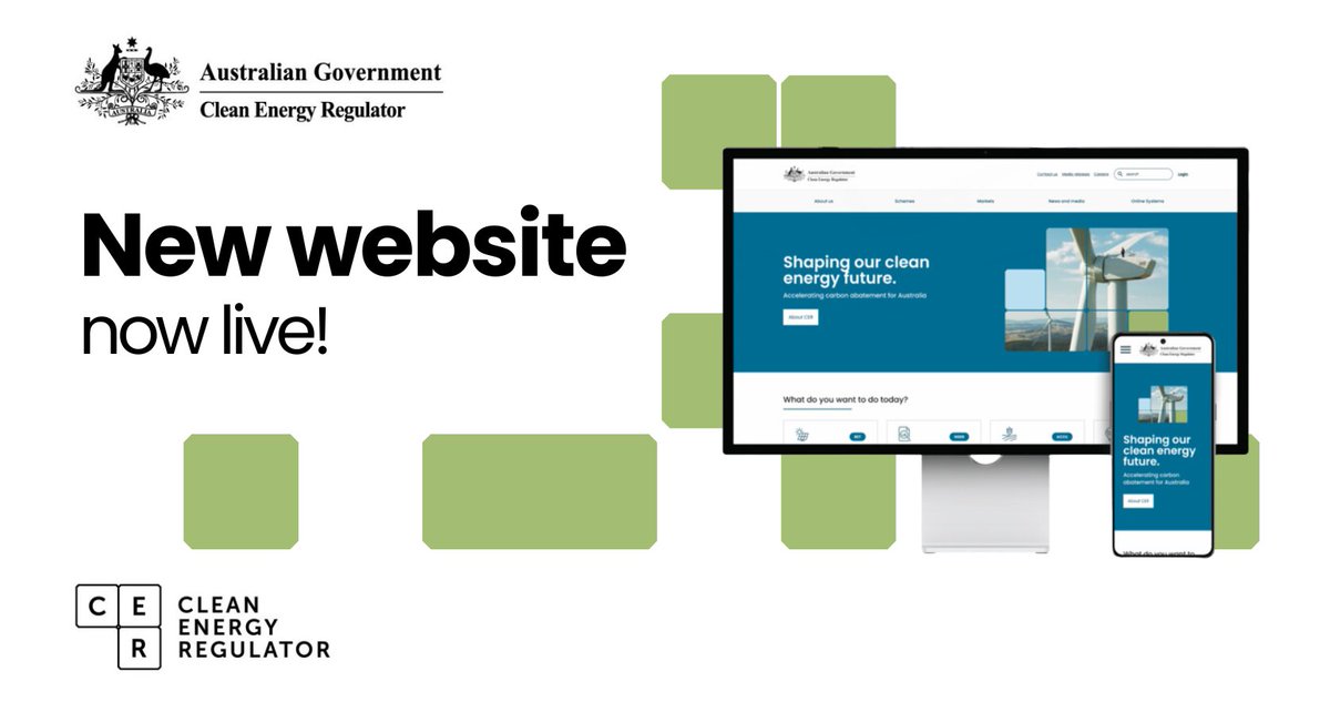 Our new website is here! Check it out now 👉 cer.gov.au
