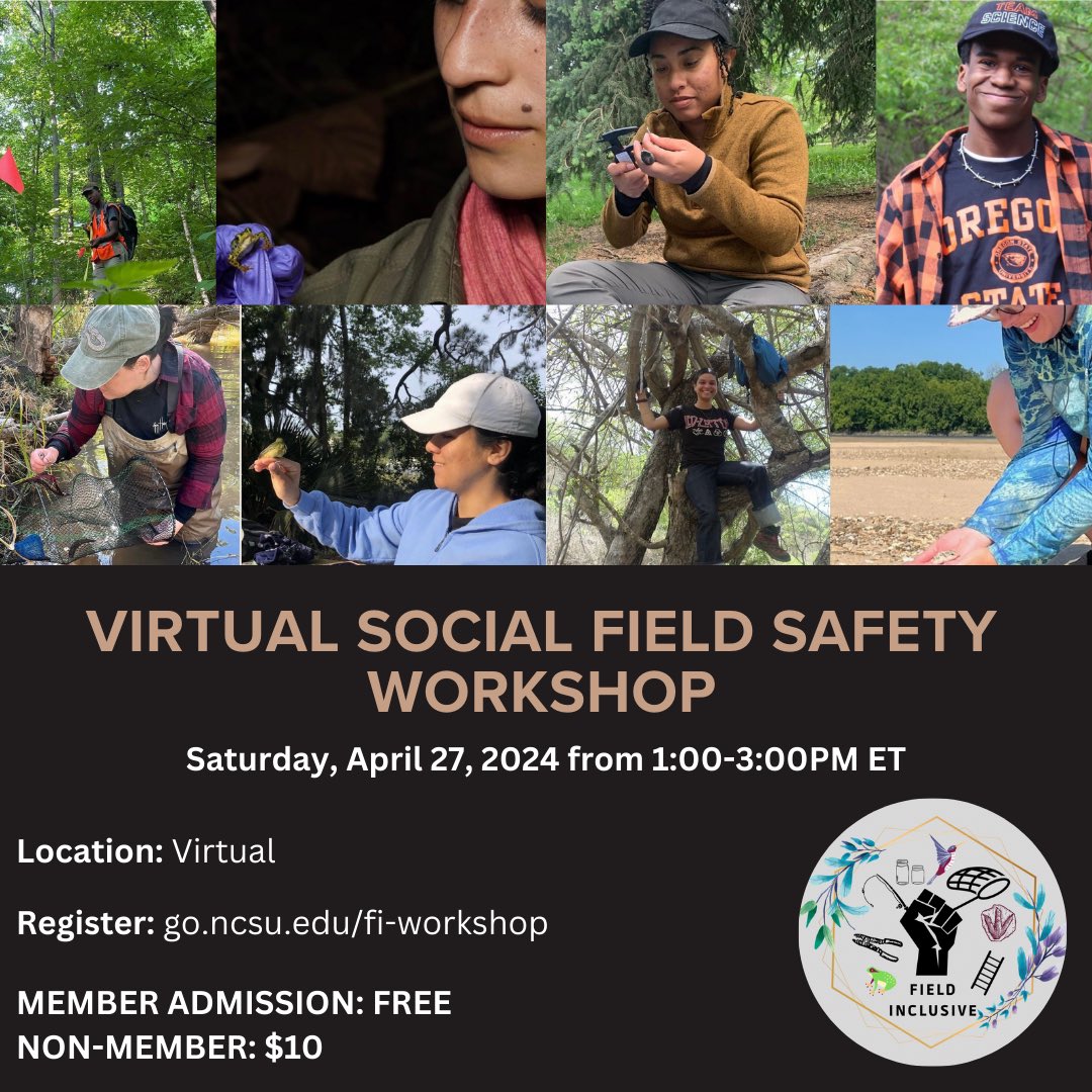 Great News! With Spring/Summer Field seasons right around the corner, we will be hosting our social field safety workshop virtually for individuals. We invite you to an online professional development workshop dedicated to making outdoor fieldwork safer for all – particularly…