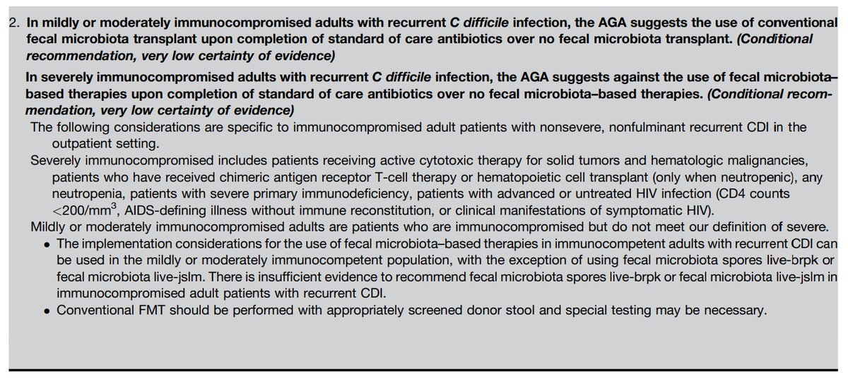 What are the newest recommendations from @AmerGastroAssn regarding💩microbiota transplantation in the immunocompromised?

See their practice guidelines in @GastroKarger!

In the 'DRUGS AND THERAPIES'▶️'Fecal Microbiota Transplantation'📂

transplantid.net/2SHHJ2SK