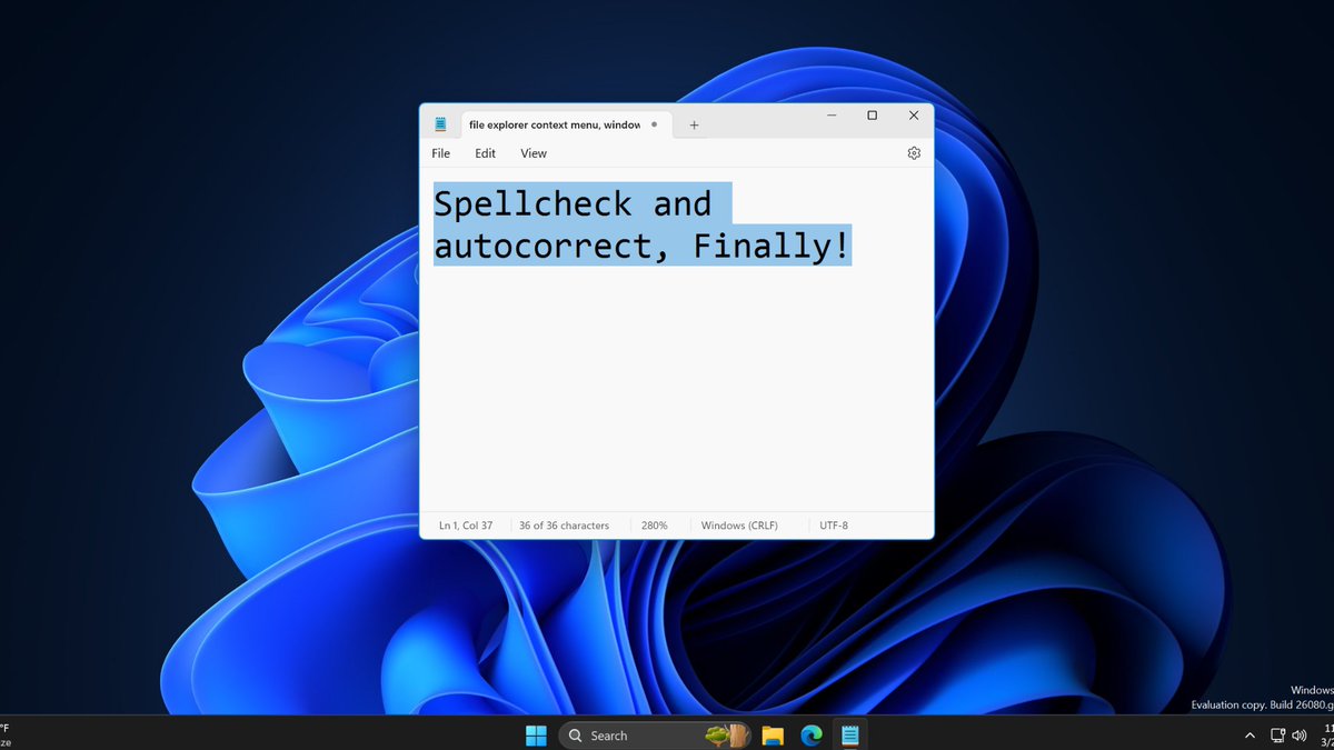 validtechnology's tweet image. Windows 11 Notepad finally gets spellcheck and autocorrect

Microsoft continues to add new features to the Windows Notepad, today announcing a preview release with built-in spellchecking and an autocorrect feature.

#notepad #spellcheck #microsoft #validtechnologies