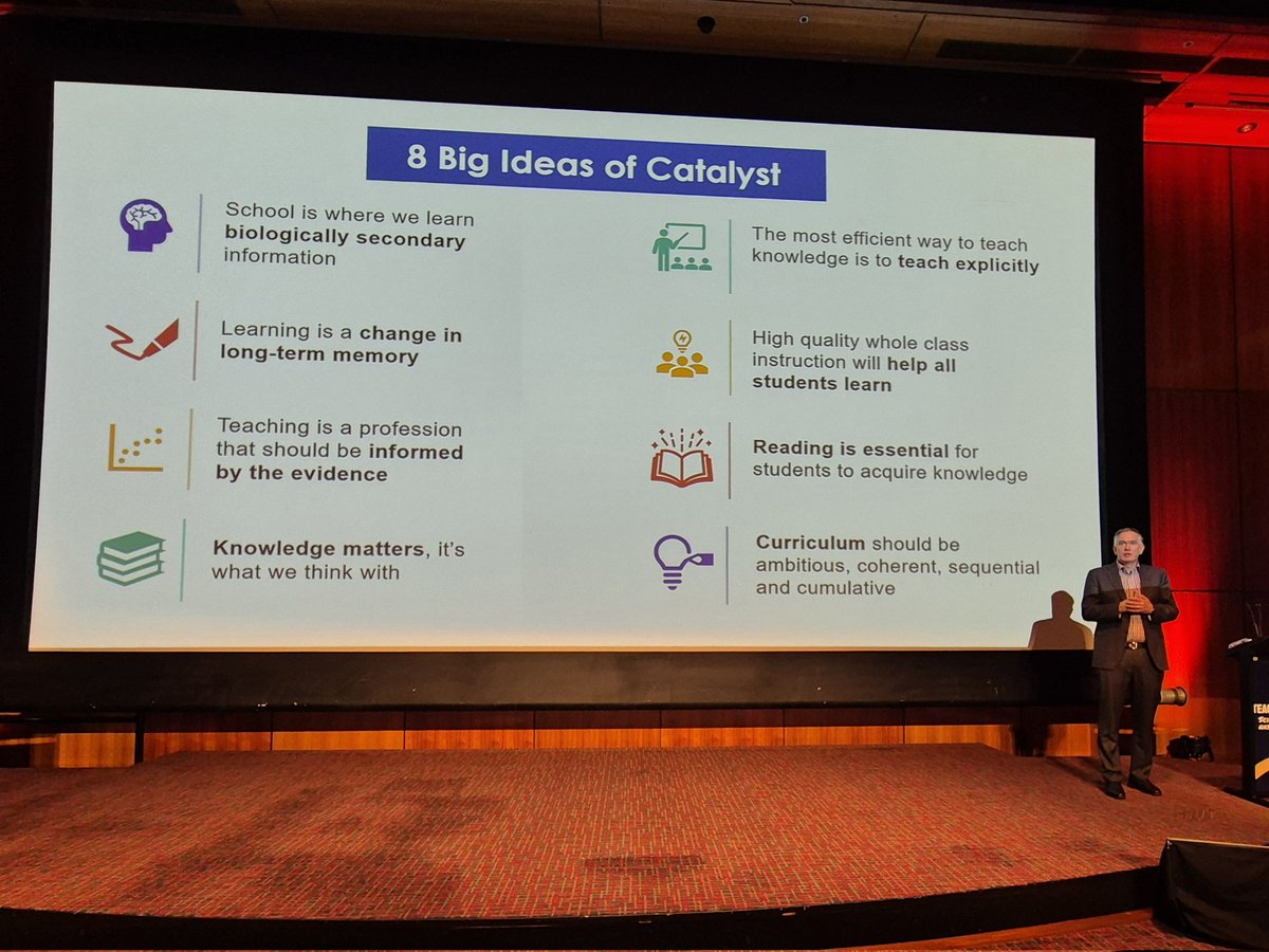 "We need to be desperately efficient with our time with students." <a href="/Rossefox/">Ross Fox</a> on the 8 Big Ideas of Catalyst.
#TeachingMatters24