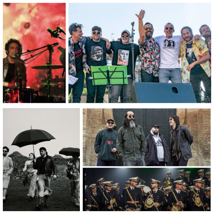 shorturl.at/sKLY3 ...<a href="/faustotaranto/">Fausto Taranto</a>
+ Noni <a href="/lorimeyersband/">Lori Meyers</a>; <a href="/cosmic_wacho/">Cosmic Wacho</a> +#CaroRaro;  #MenteFría +<a href="/Porretas5/">PORRETAS OFICIAL</a>; <a href="/_sherryfino_/">SHERRY FINO</a> + #LuisGallardo; <a href="/atomiclemons_/">Atomic Lemons</a> + <a href="/elartedealfa/">jura</a>
; #ElNiñoGarbanzo + #PopiGonzález; y <a href="/califato_3x4/">Califato 3/4</a>
+ la BCT del Santísimo Cristo <a href="/3Caidas_Triana/">Tres Caídas de Triana</a>