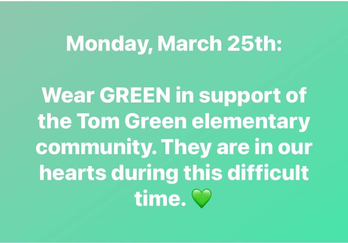 Idk if this is just an AISD thing, but would be beautiful if everyone wore green tomorrow.