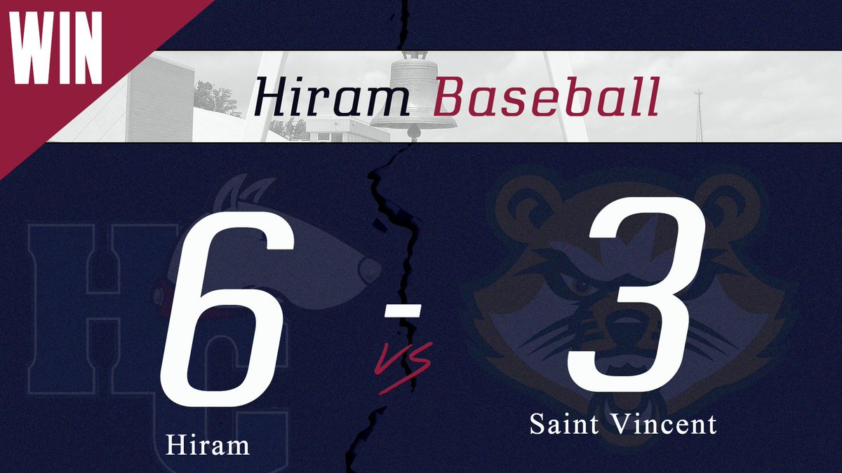 Great way to end the weekend as <a href="/Hiram_Baseball/">Hiram Baseball</a>  takes both games today against Saint Vincent College in Berea, OH