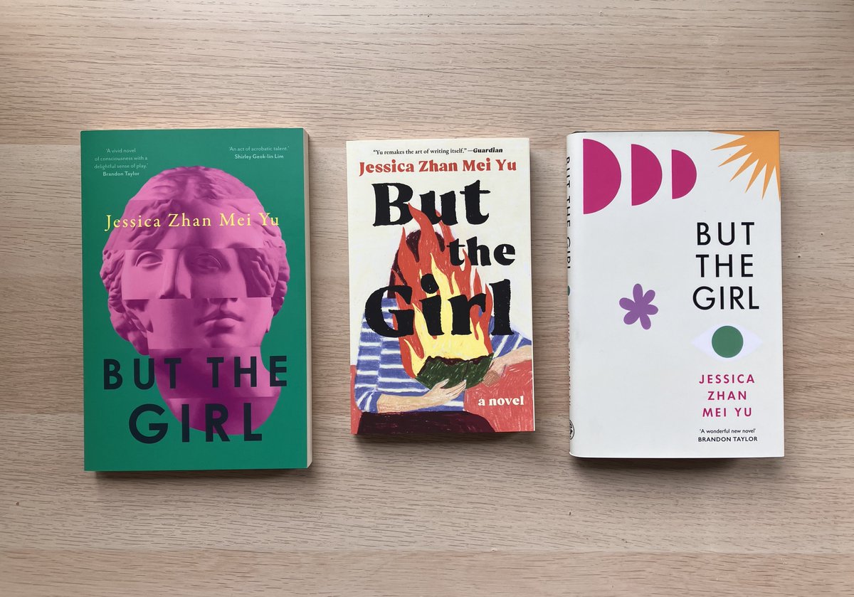 I realised I hadn't yet posted a photo of the beautiful US edition of But the Girl published by @unnamedpress! So, here it is with its equally lovely siblings. The Australian edition by @PenguinBooksAus is on the left, the British edition by @JonathanCape is on the right. :) :)