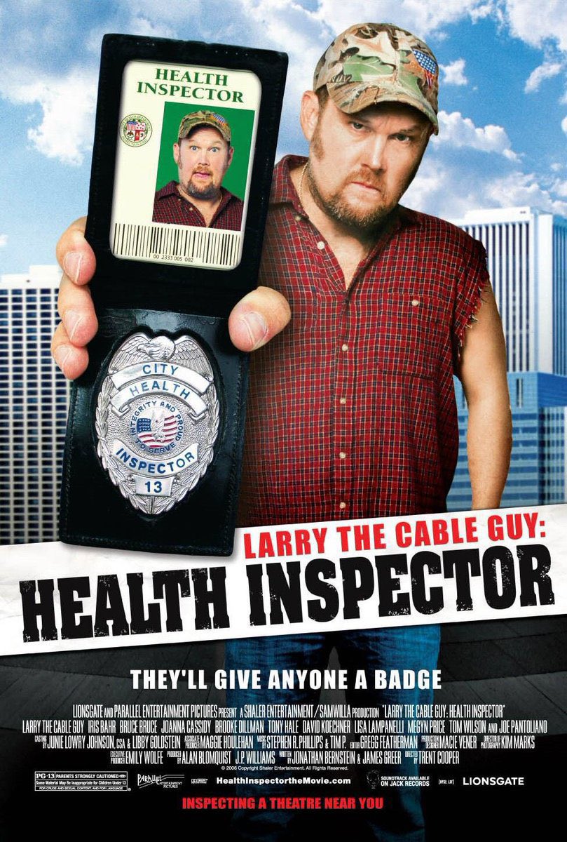 🎬MOVIE HISTORY: 18 years ago today March 24, 2006 the movie ‘Larry the Cable Guy: Health Inspector’ opened in theaters!

#LarryTheCableGuy #IrisBahr #MegynPrice #LisaLampanelli #BrookeDillman #DavidKoechener #KidRock #JoannaCassidy #JoePantoliano #TonyHale #BruceBruce #TomWilson