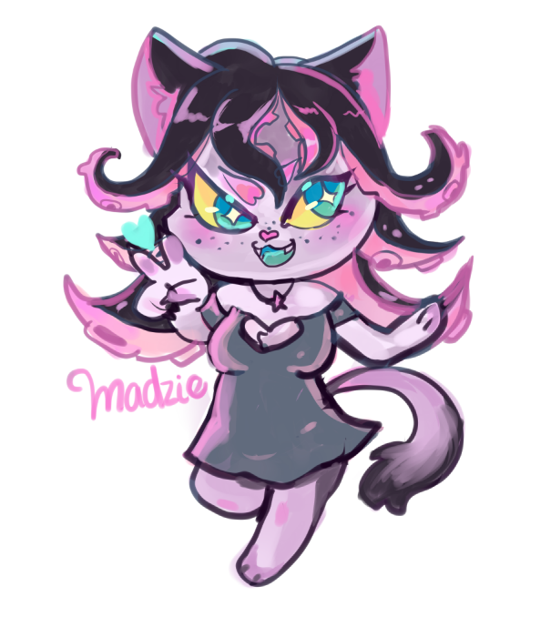Themadzillart's tweet image. myfursona is aliveeeee! heavy reference of draculaura colors is a cute mix of a cat with a octopus #OC #ocart #madzilla #thatsme
#cat #Fursona #furryart #furryartwork #me