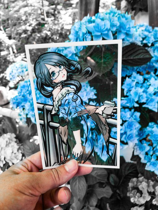 「black hair hydrangea」 illustration images(Latest)