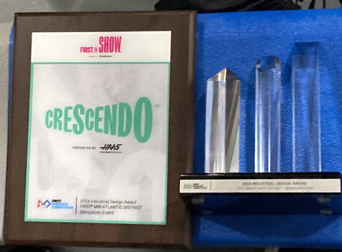 What a great competition! We ended in 2nd place and captain of the 2nd alliance. Our alliance partners Team 316 the Lunatecs and team 203 the Souperbots were awesome partners! We took home finalist metals and the Industrial Design award.