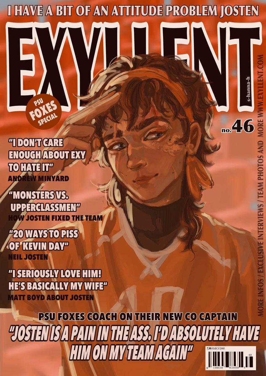 s__hanna__h's tweet image. Might I present the newest print ready EXYLLENT issue XD #aftg #aftgfanart #neiljosten #neiljostenfanart #exy #psufoxes