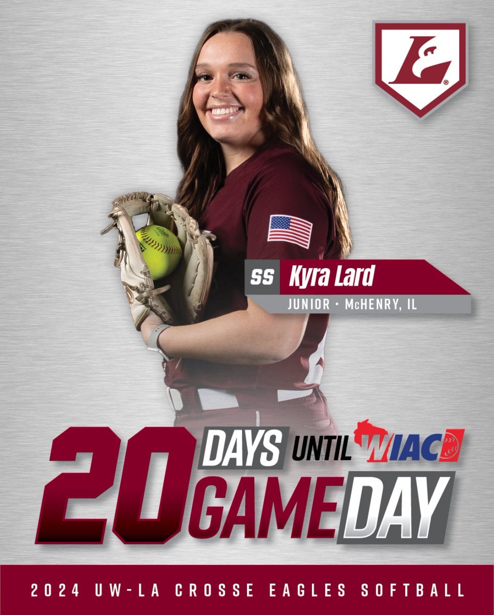 UWLSOFTBALL's tweet photo. 20 days until conference play with Junior Kyra Lard🙌🏼
Major: Public Health (Pre-PA)
Favorite softball player: Sis Bates
Someone who inspires them: Jordyn McCormack
Favorite TV show: Schitt’s Creek
Fav emojis: 😏🤨 https://t.co/GfBHnSkU5Z