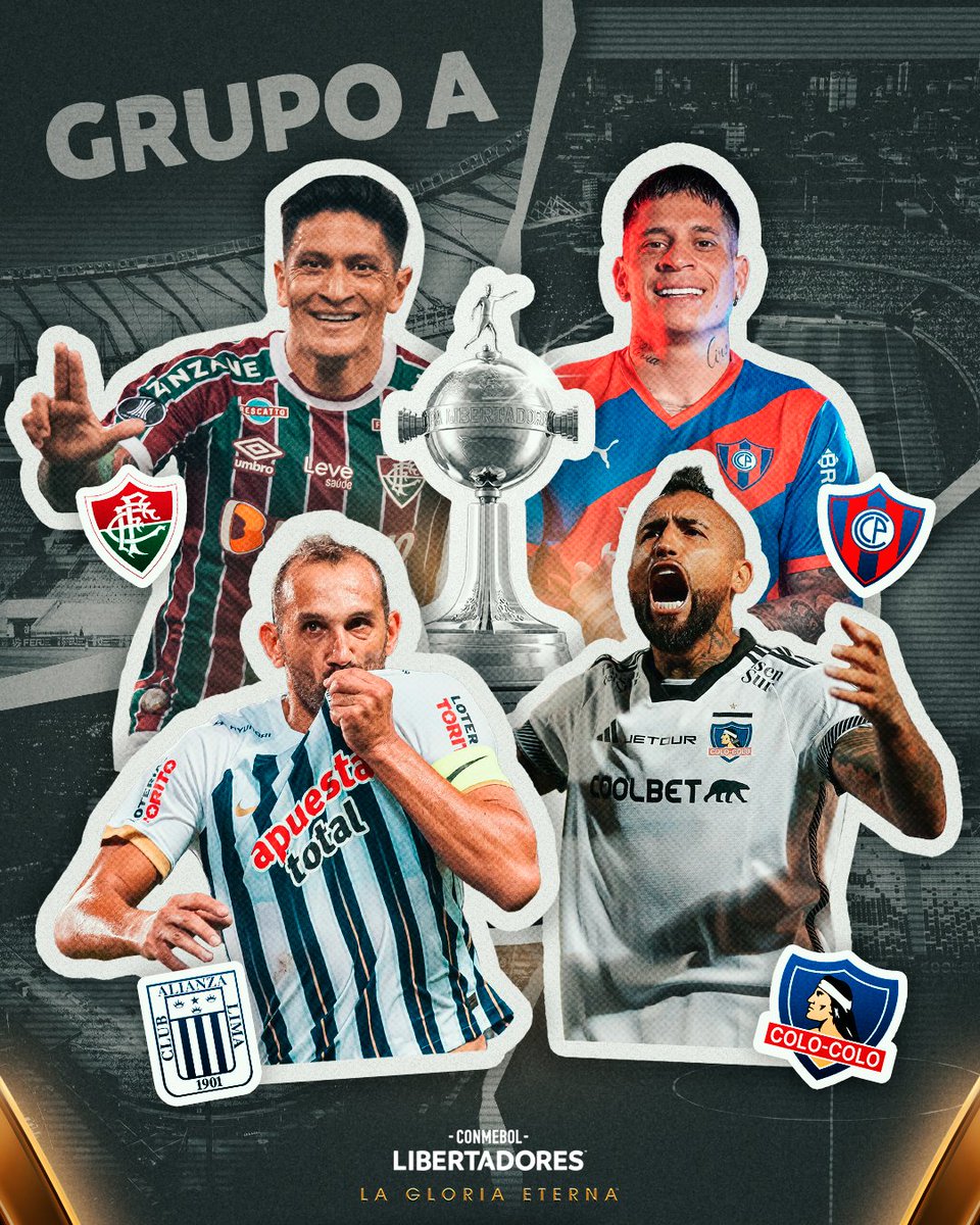 🤩🔝 ¡Cada vez falta menos! Así está conformado el Grupo A de la CONMEBOL #Libertadores 2024 🏆 ⚽ @FluminenseFC ⚽ @CCP1912oficial ⚽ @ClubALoficial ⚽ @ColoColo #GloriaEterna