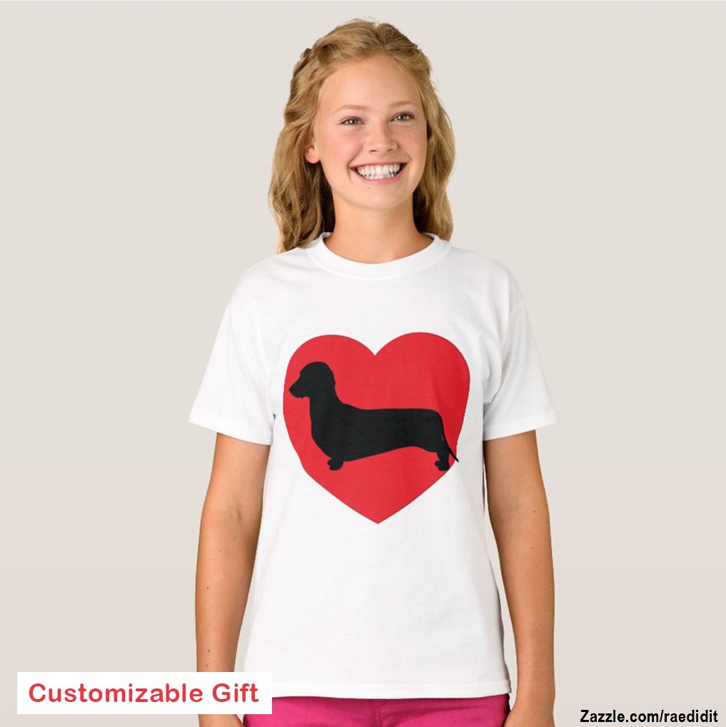 Doxie Love! zazzle.com/z/adq6yrd7?rf=… #dachshund #wienerdog #kidsgifts #tshirt #gift #Zazzle