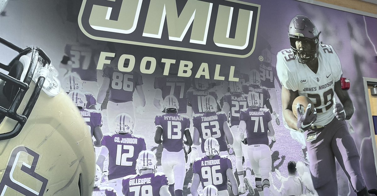 Great visit and spring practice yesterday at @JMUFootball . Thanks @CoachSparber for the invite. Enjoyed seeing the WR drills and techniques @Justin_Harpo