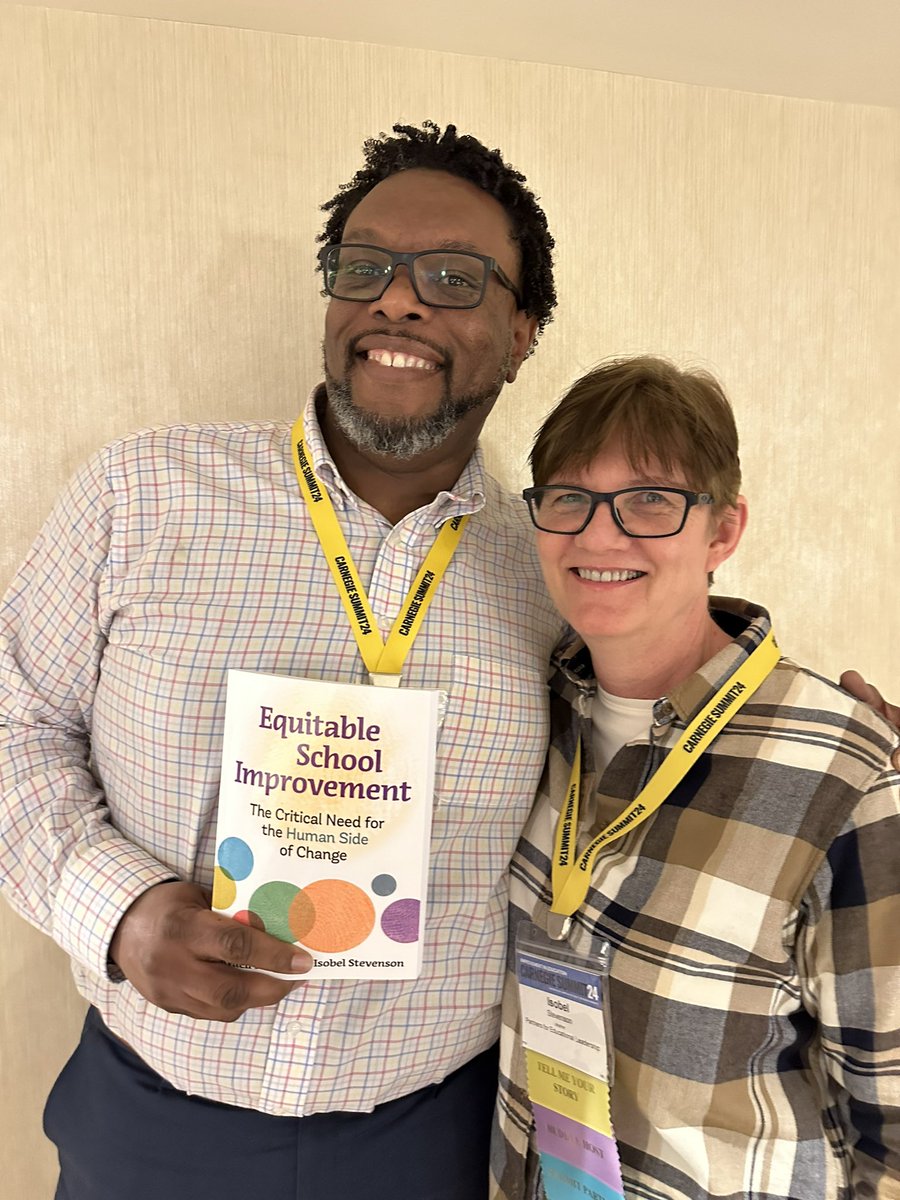 The wait is over and I finally got a copy of my new book Equitable School Improvement co-authored with @isobeltx. Get your copy and prepare to be transformed! #carnegiesummit2024 @CarnegieFdn tcpress.com/equitable-scho…
