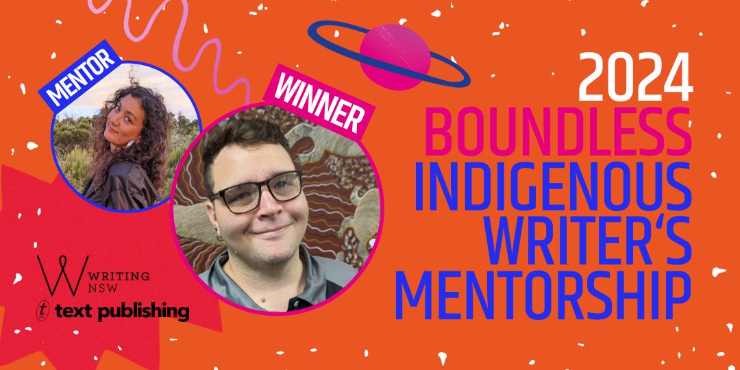 Text is excited to announce that Kalem Murray has won the 2024 Boundless Indigenous Writer’s Mentorship for his manuscript Regression, to be mentored by Mykaela Saunders.🥳 Congratulations, Kalem!🎊 @writingNSW @booktopia @FNAWN_ #BoundlessMentorship