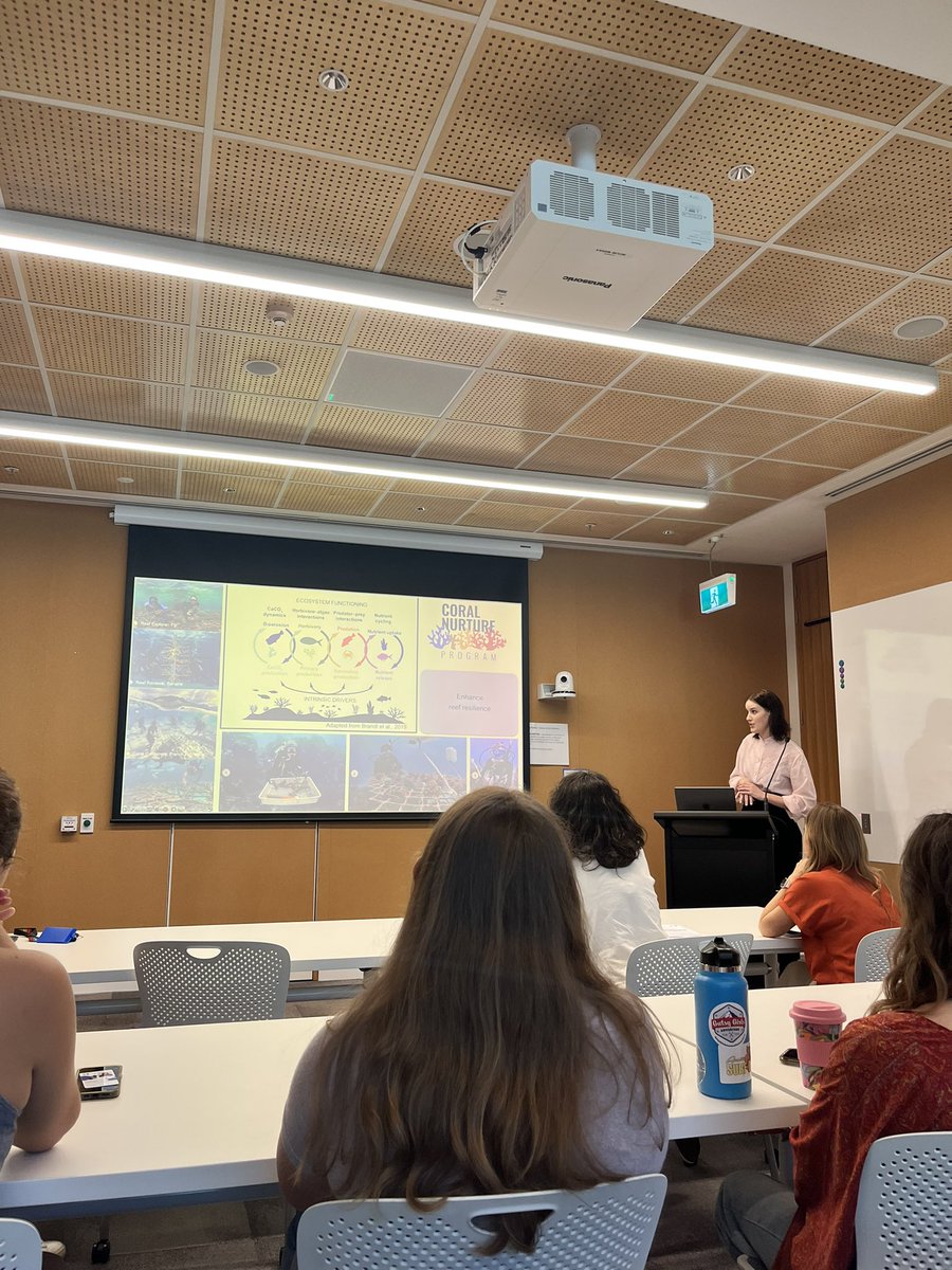 FutureReefsLab (@futurereefslab) on Twitter photo A fantastic Stage 3 presentation by <a href="/GemmaGillette/">Gemma M Gillette</a> on their PhD topic exploring the role of novel coral nursery infrastructure as fish habitat on the GBR 🐠🪸 very exciting results, big congratulations 🎉👏 <a href="/emmafcamp/">Emma Camp</a> <a href="/DavidJSuggett/">David J Suggett</a> David Booth <a href="/uts_c3/">UTS C3</a> A fantastic Stage 3 presentation by <a href="/GemmaGillette/">Gemma M Gillette</a> on their PhD topic exploring the role of novel coral nursery infrastructure as fish habitat on the GBR 🐠🪸 very exciting results, big congratulations 🎉👏 <a href="/emmafcamp/">Emma Camp</a> <a href="/DavidJSuggett/">David J Suggett</a> David Booth <a href="/uts_c3/">UTS C3</a>