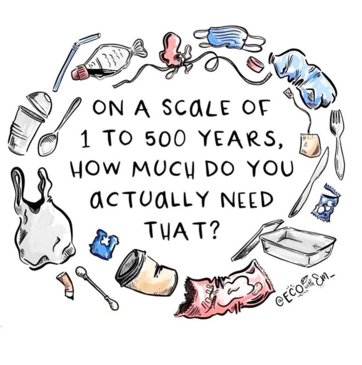 GreenpeaceCA's tweet photo. Are we willing to accept 500 years of plastic waste in our environment for the sake of convenience? It's time for corporations and governments to take responsibility. 🌍 #BreakFreeFromPlastic

Support a #GlobalPlasticsTreaty >> https://t.co/Mc1aZsKzRk 

🎨: @ecowithem https://t.co/Jjc2AtQna7