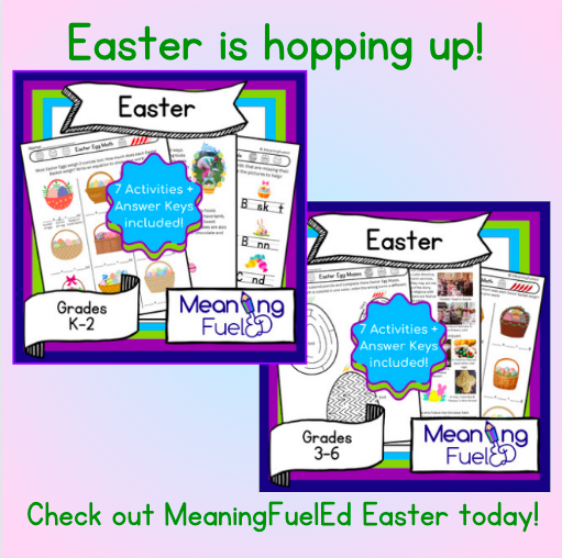 MeaningFuelEd's tweet photo. Want your students to learn more about the celebration of Easter? We are here for you! Visit us at https://t.co/1vHqXvdfy4 for meaningfueled resources about the holiday for students K-6! https://t.co/gxArX8MBA8
