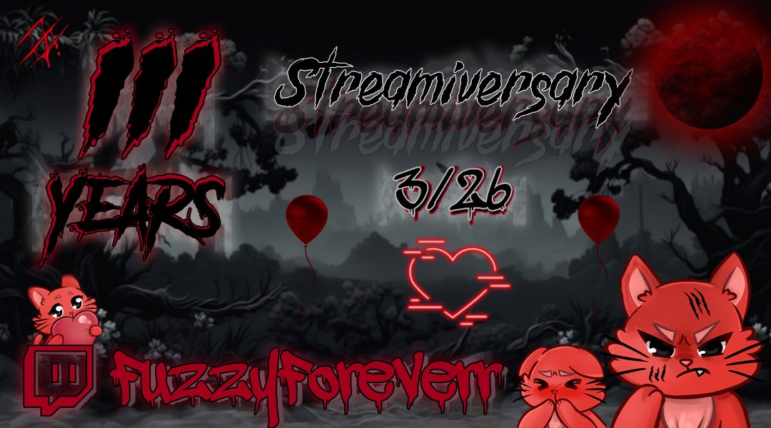 🖤 IT’S TIME 🖤

Thank you for an amazing 3 heckin’ years.

Never thought I would still be here doing what I love. ❤️

We’ll be trying for a LONG stream on Tuesday night! (3/26) 8PM EST

Hope to see you all there!

🔁 + ❤️ Appreciated!!

#twitch #twitchaffilate #twitchstreamer