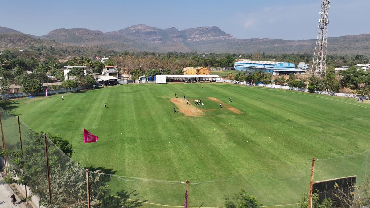 Aerial View of Omtex ICWC Cricket Institute.Saphale.