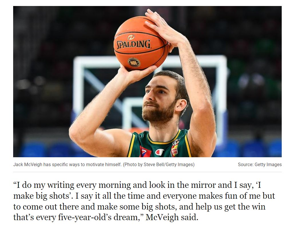 Jack McVeigh two years ago: 'I do my writing every morning and look in the mirror and I say, ‘I make big shots’.'